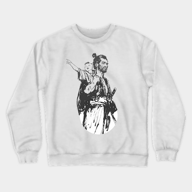 lone wolf and cub Crewneck Sweatshirt by Sparkledoom